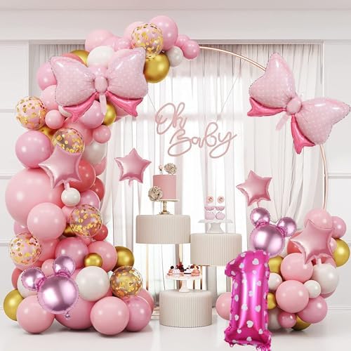 Kaemi 10Pcs Mini Mouse Balloons Party Decor Set