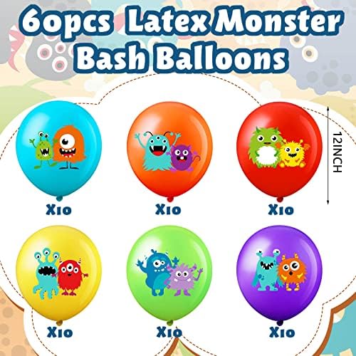 Civaner 60 Piece Monster Foil Balloons 6 Styles
