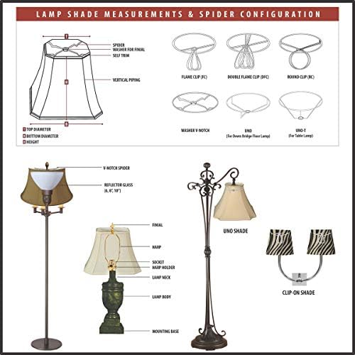 Royal Designs Inc Empire Pleated Chandelier Shade White 3x6x5