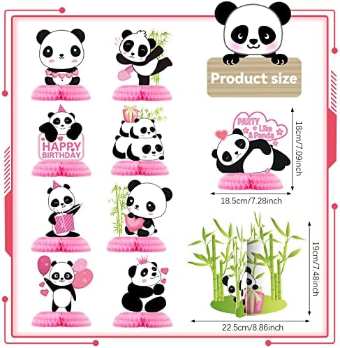 11 Piece Panda Decor Centerpieces for Birthday Party