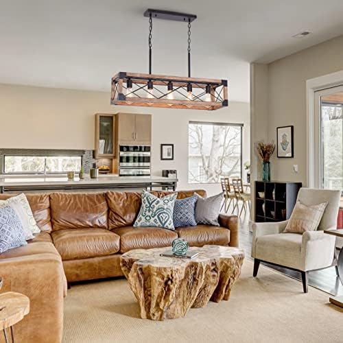 Bribyit Farmhouse Kitchen Island Lighting 5 Light Chandelier