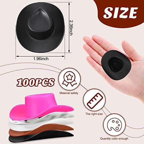 100 Pcs Mini Cowboy Hats for Crafts and Party