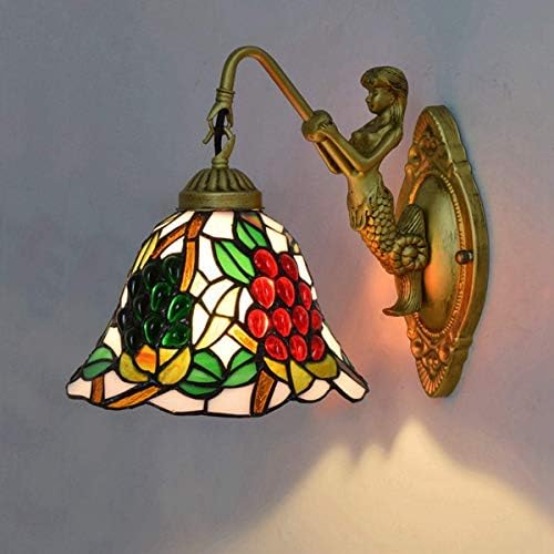 Classic Black Bottom Grape Wall Lamp Tiffany Style