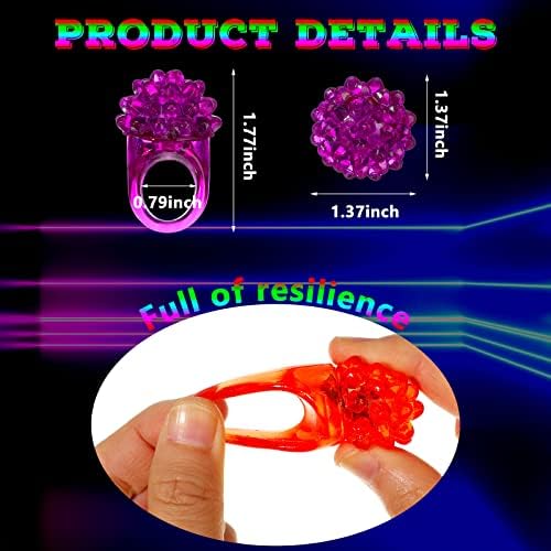 Sosation 100 Pcs Halloween Light Up Ring LED Flashing Party Favors