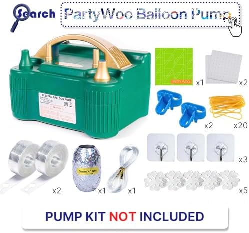 PartyWoo Metallic Silver Balloons 110 pcs Arch Kit