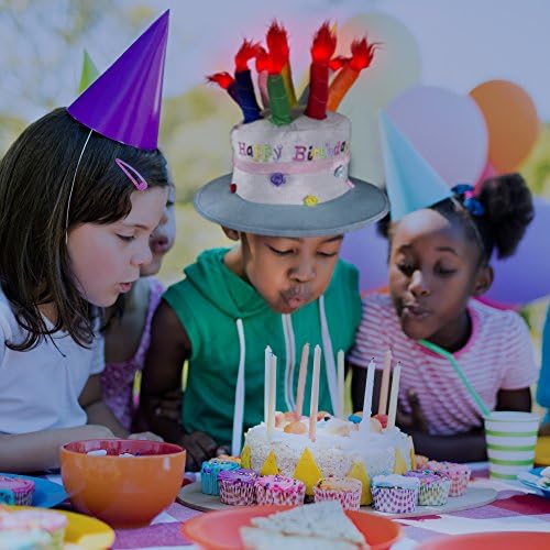LED Light-Up Happy Birthday Cake Hat for Kids