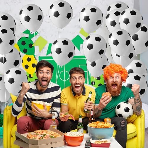 30pcs Soccer Balloons for Soccer Party Decorations