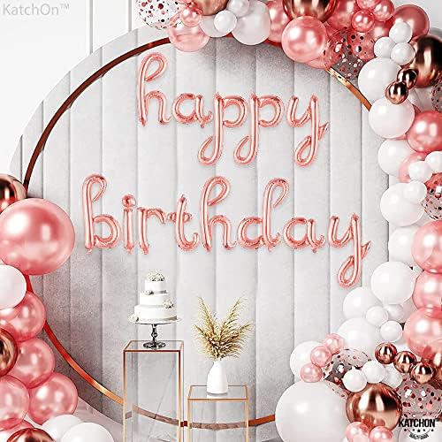 KatchOn Rose Gold 1 Balloon Banner Pack of 12