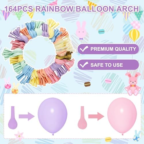 Amandir 164PCS Pastel Balloon Garland Kit