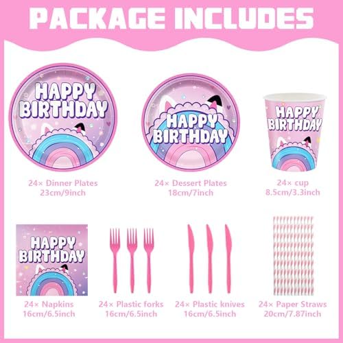168pcs Dollhouse Birthday Party Decor Set for Kids