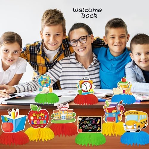 9Pcs Back to School Honeycomb Centerpieces