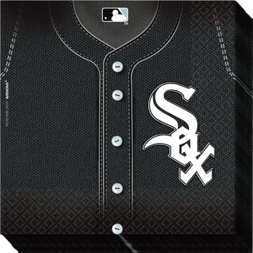Chicago White Sox Paper Napkins - 65 x 65 Black Pack of 36
