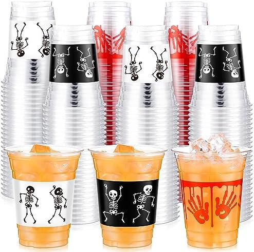 Sliner Halloween 12 oz Blood Skeleton Cups 60 Pcs Party Favors