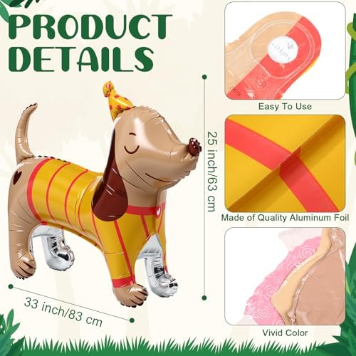 Hungdao 6pcs Dog Balloons Birthday Party Decorations