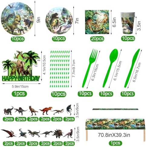Dinosaur 5th Birthday Decorations Set