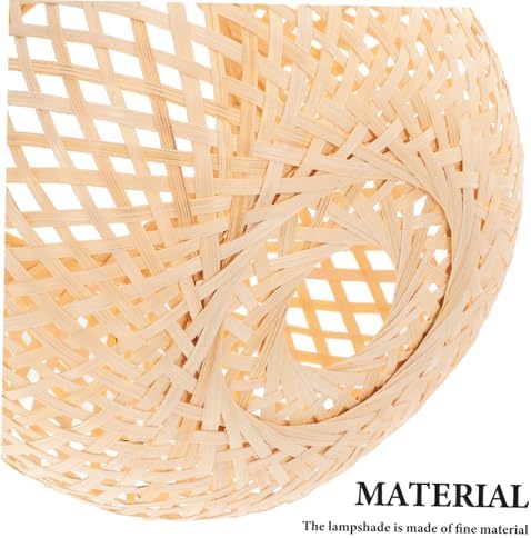 Rustic Wicker Chandelier Lampshade Decor White Basket E27