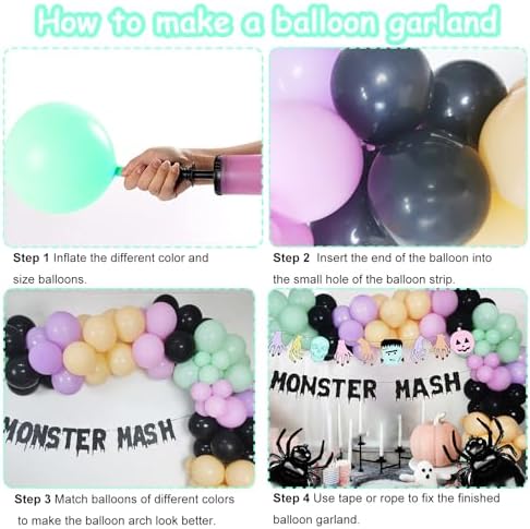 Halloween Monster Balloon Garland Kit