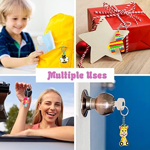 Highergo 120 Pcs Cartoon Keychains Bulk for Kids