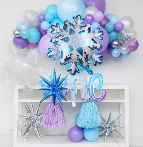 133 Pcs Ice Snow Themed Balloon Arch Kit