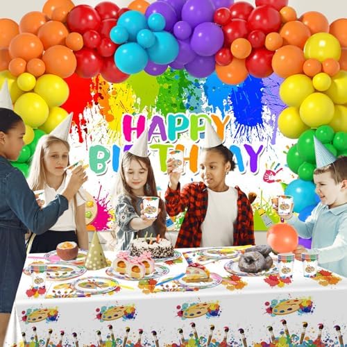 Lecheme Paint Party Decorations 300 Pcs Set