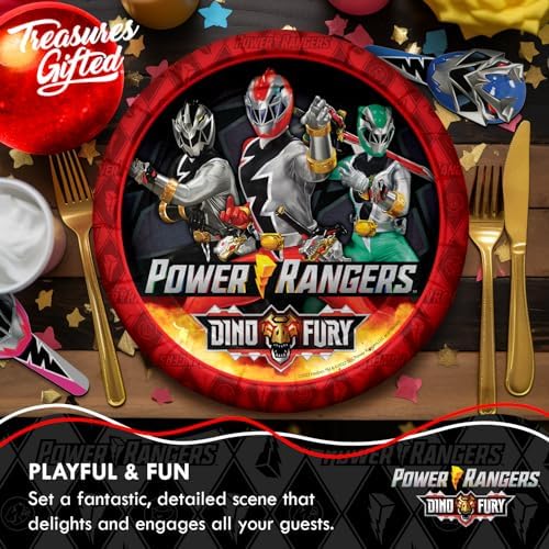 Treasures Gifted Power Rangers Party Napkins - Pack of 32