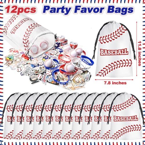 Baseball Themed Party Favor Set with 134 Items