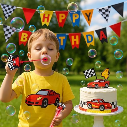 Race Car Party Favors for Kids 24PCS Bubble Wands
