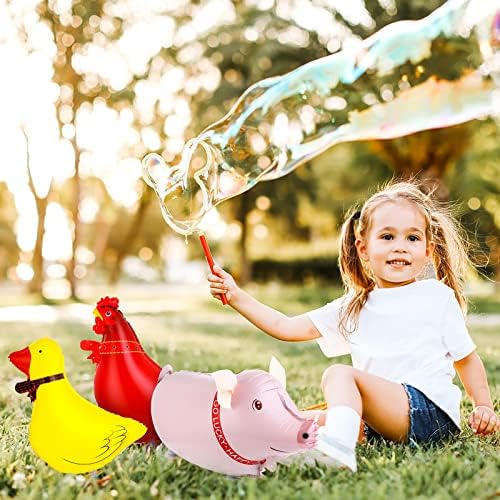 Grevosea 6 Farm Animal Balloons for Birthday Party Decor