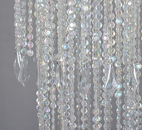 FlavorThings Iridescent Beaded Chandelier 3 Tiers