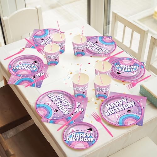 168pcs Dollhouse Birthday Party Decor Set for Kids