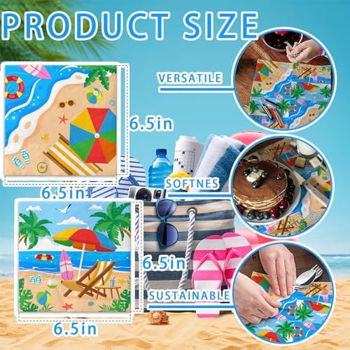 40PCS Beach Party Napkins with Sea Designs