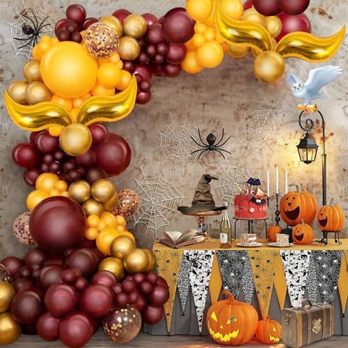 Magical Wizard School Balloon Garland with Bonus Snitch