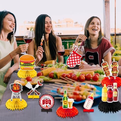 BBQ Party Decorations 12 Pcs Centerpieces