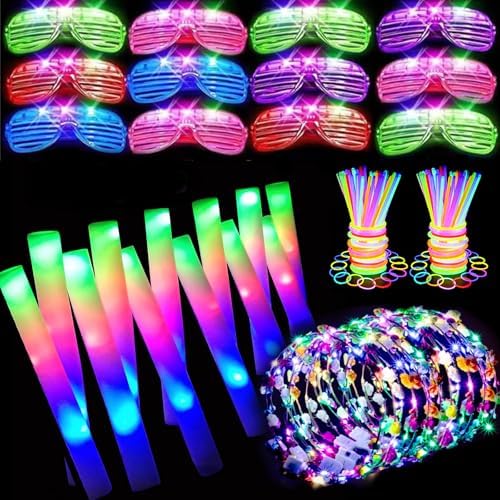 136pcs Glow in the Dark Party Favors Set