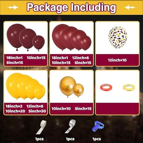 Amandir Magical School Balloons Arch Garland Kit 170Pcs