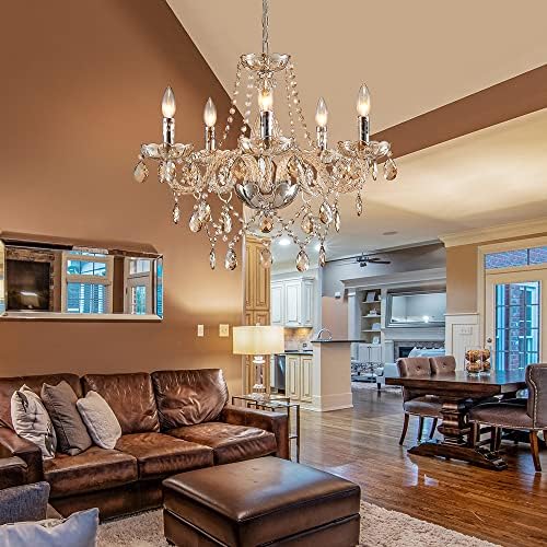 Saint Mossi 5 Light Crystal Chandelier for Home Decor