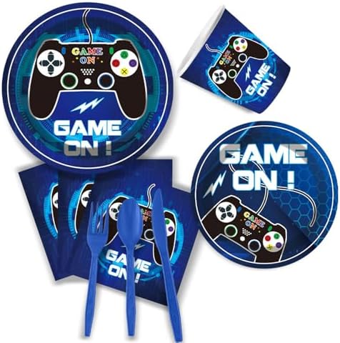 GARDELF Video Game Birthday Party Decor Set Blue
