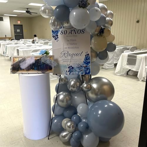 Dusty Blue Balloon Set 60Pcs 12 Inch Birthday Decor