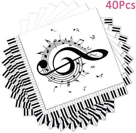 40PCS Music Note Themed Paper Napkins for Parties