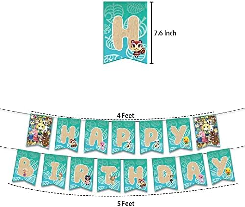 Animal Crossing Birthday Party Decor - Banners Balloons Cake Toppers
