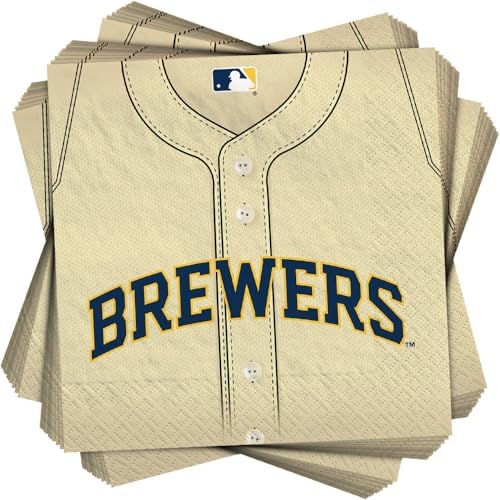 Amscan Milwaukee Brewers Party Napkins - 36 Pack