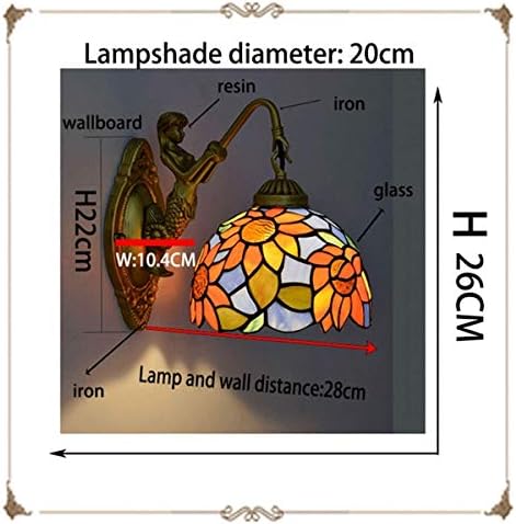 Classic Style Tiffany Stained Glass Wall Lamp with LED Light