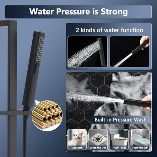 UCLIMAA Handheld Shower Head with Slide Bar Combo