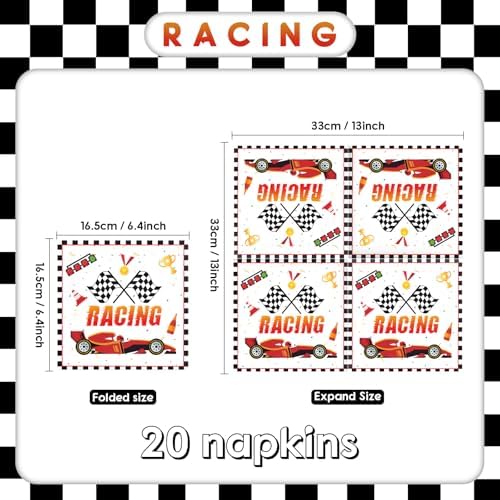 Racing Car Napkins for Birthday Parties