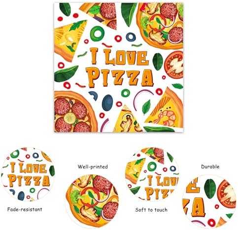 40ct Pizza Themed Napkins - 65x65 Inch Set for Parties