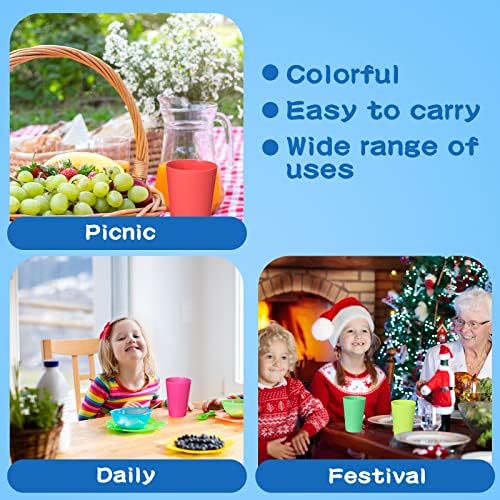 Yahenda 100 Pack Reusable Plastic Cups for Kids
