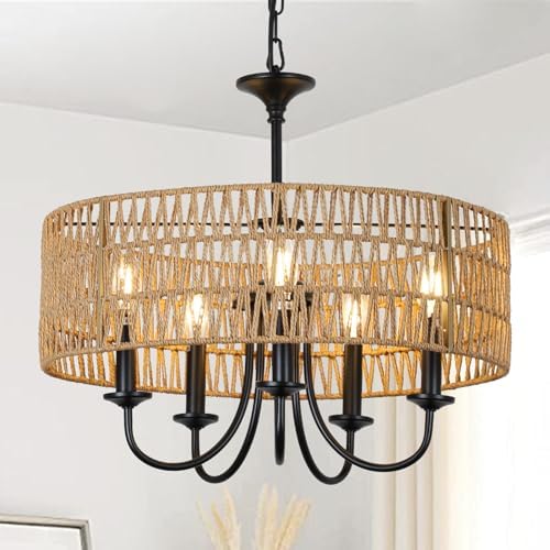 Modern Farmhouse Chandelier with 5 Lights