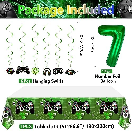 Video Game Party Decorations for 7th Birthday Boys