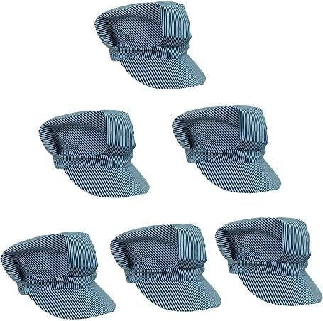Funny Train Conductor Hats for Kids - 6 Pack