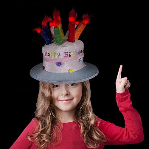 LED Light-Up Happy Birthday Cake Hat for Kids